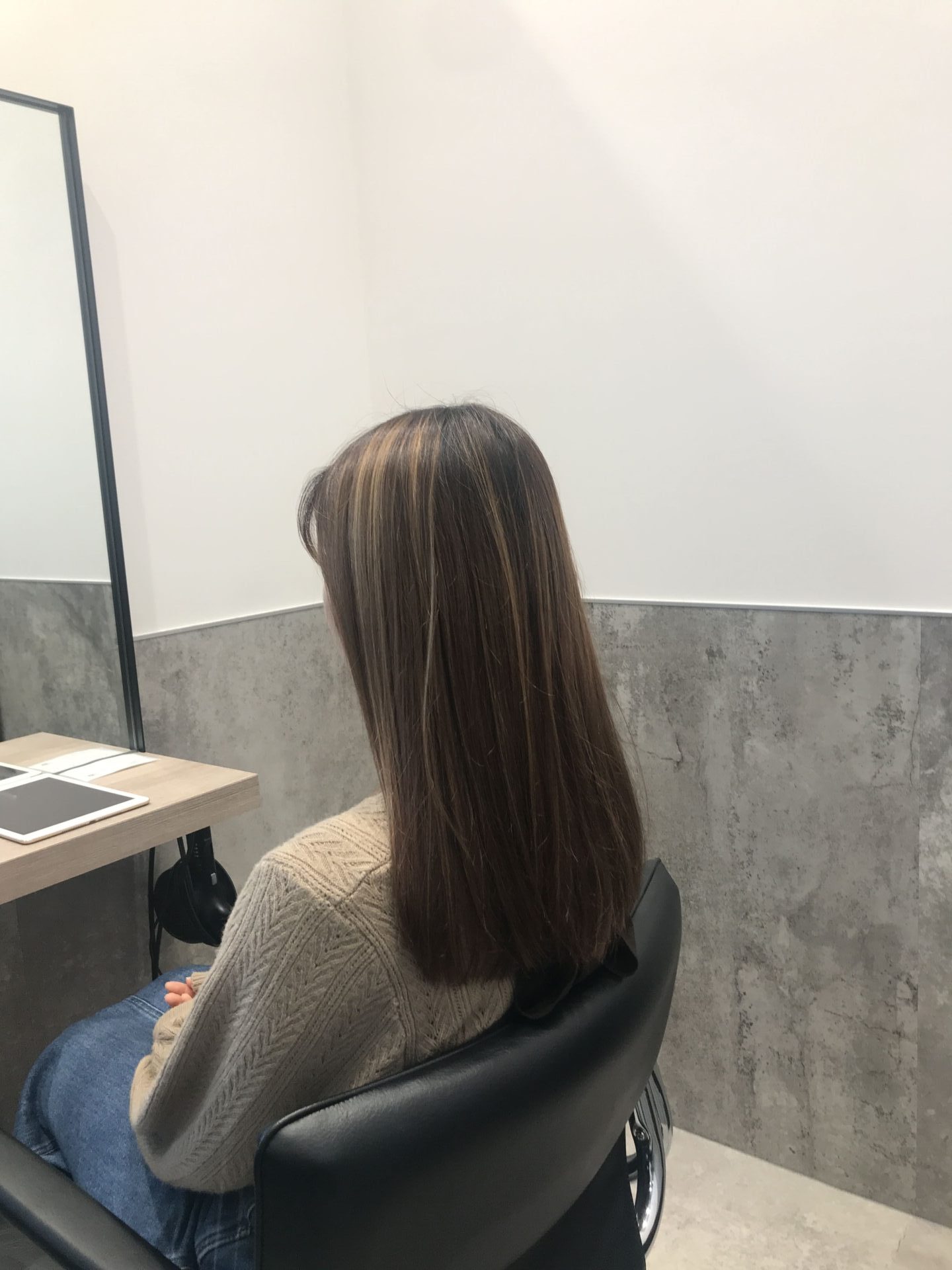 ハイライトを消す前のお客様2